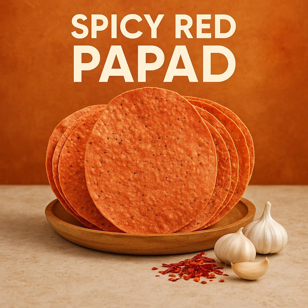 NatureVit Chana Lasun Papad – Handmade Garlic Papad with Rajasthani Flavor
