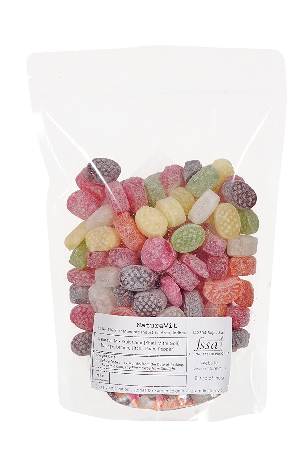 NatureVit Mix Fruit Candy โ Khati Mithi Goli Mouth Freshener
