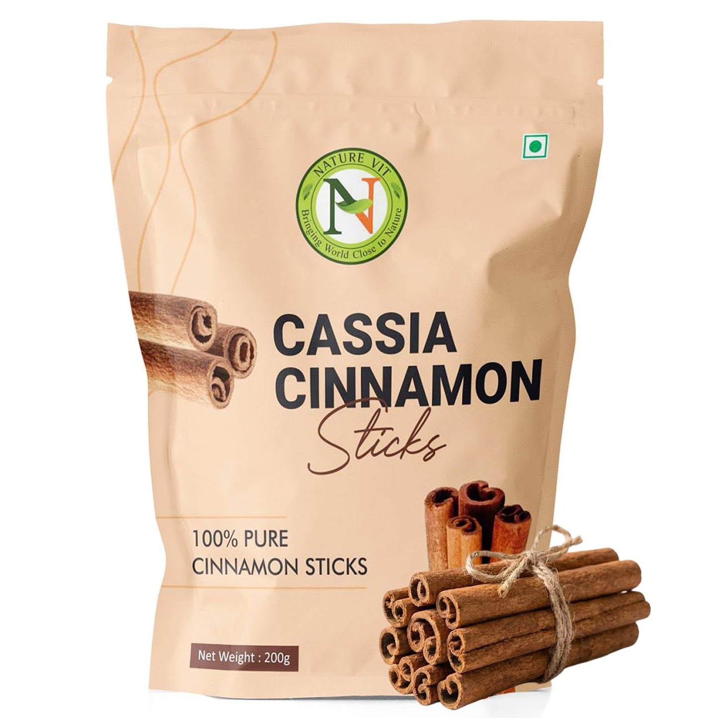 NatureVit Cinnamon Sticks ā Whole Dalchini for Aromatic Cooking