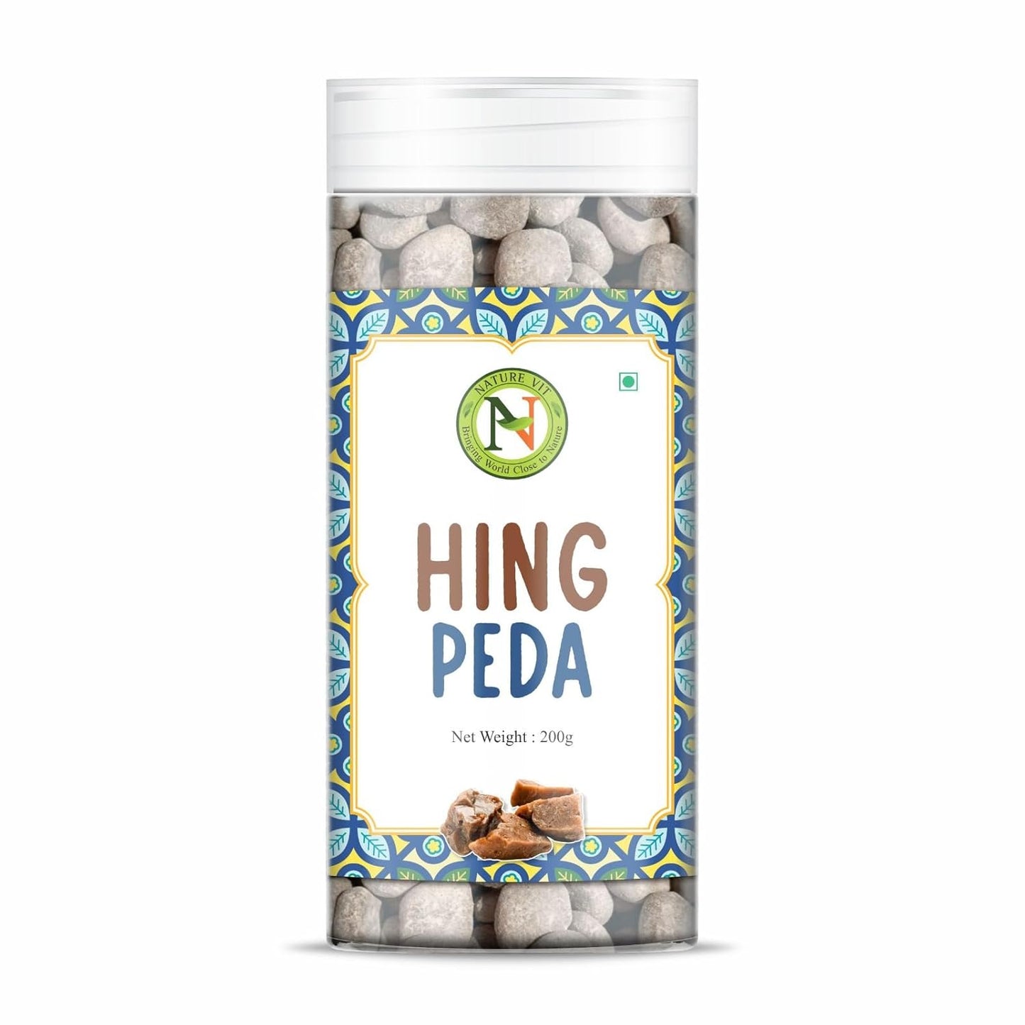 NatureVit Hing Peda - Heeng Digestive Peda Mouth Freshener with Asafoetida & Spices – Sweet-Salty Pachak Delight for After Meals