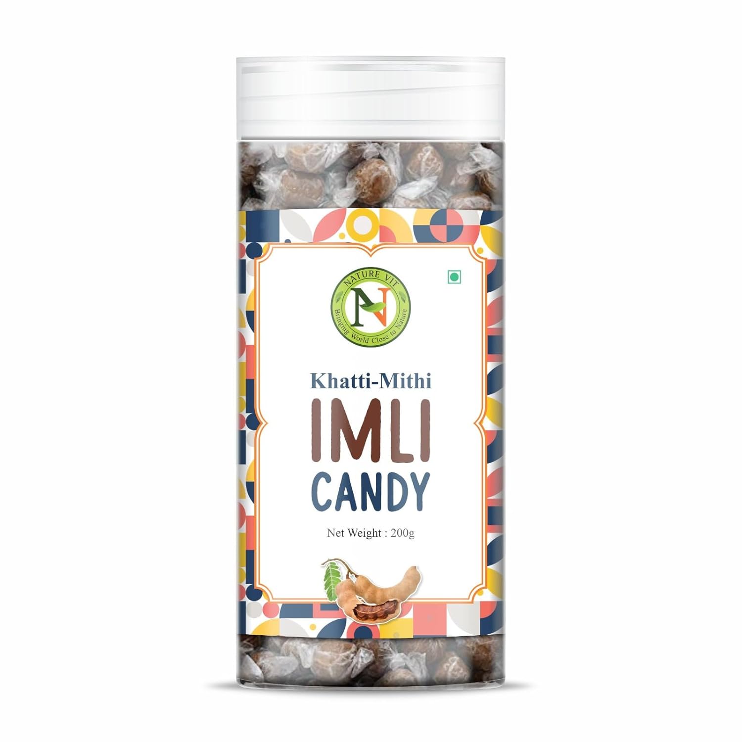 NatureVit Imli Candy | Khatti Meethi Imly, Chulbuli Emli Tamarind Twist Candy, Twisted Emly | Tamarind Candy Soft Chewy Digestive Treat