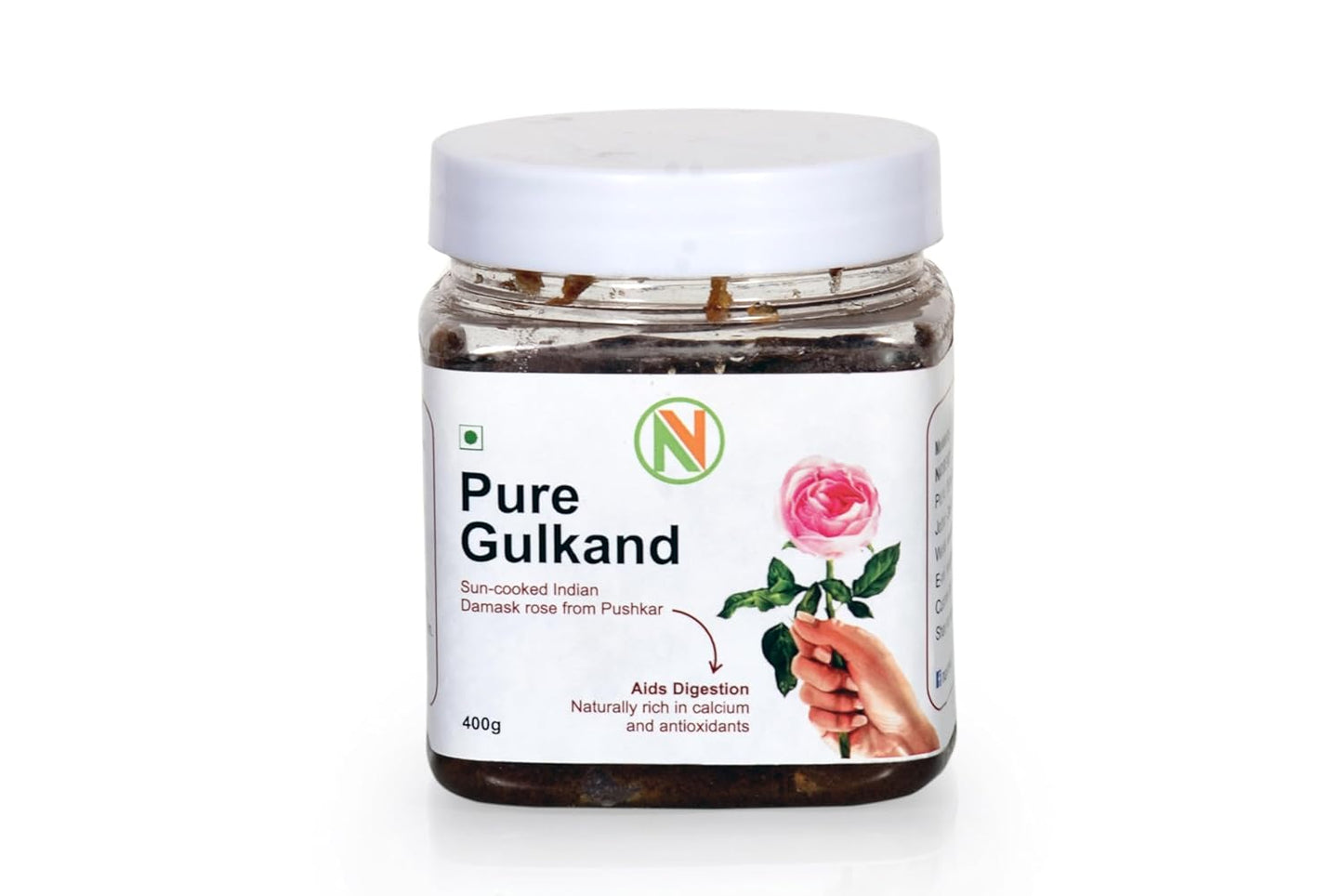 NatureVit Gulkand Jar – 100% Natural Rose Petal Jam with Dhaga Mishri