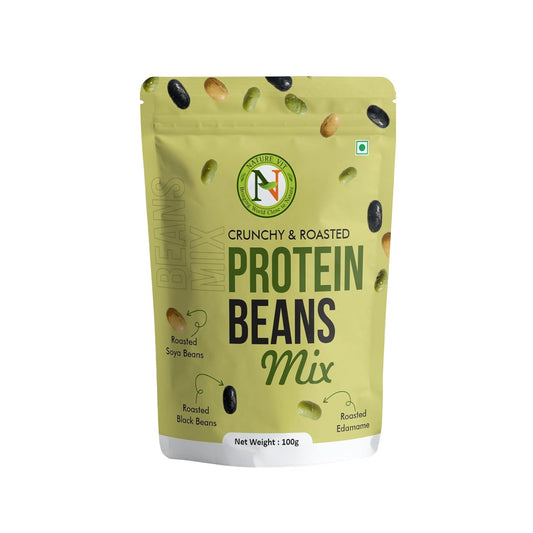 NatureVit Roasted Protein Beans Mix | High Protein Healthy Snack | Crunchy Roasted Bean Mix