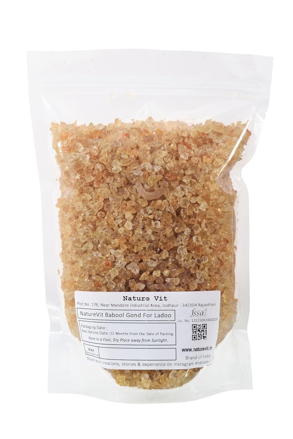 NatureVit Babool Gond – Authentic Edible Gum for Ladoo & Sweets
