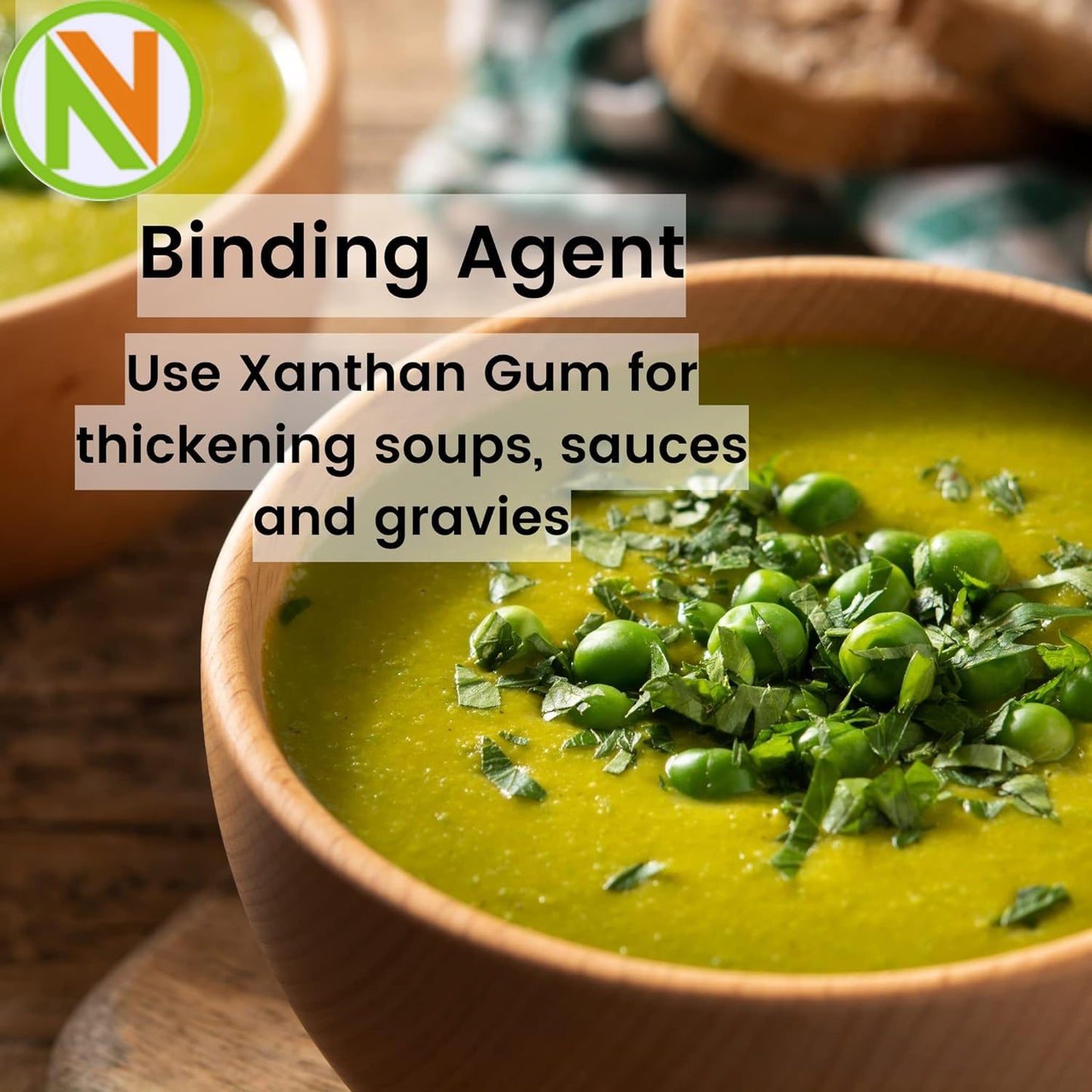 NatureVit Xanthan Gum Powder | Food-Grade Stabilizer & Thickener | Ideal for Gluten-Free Baking, Sauces & Dressings