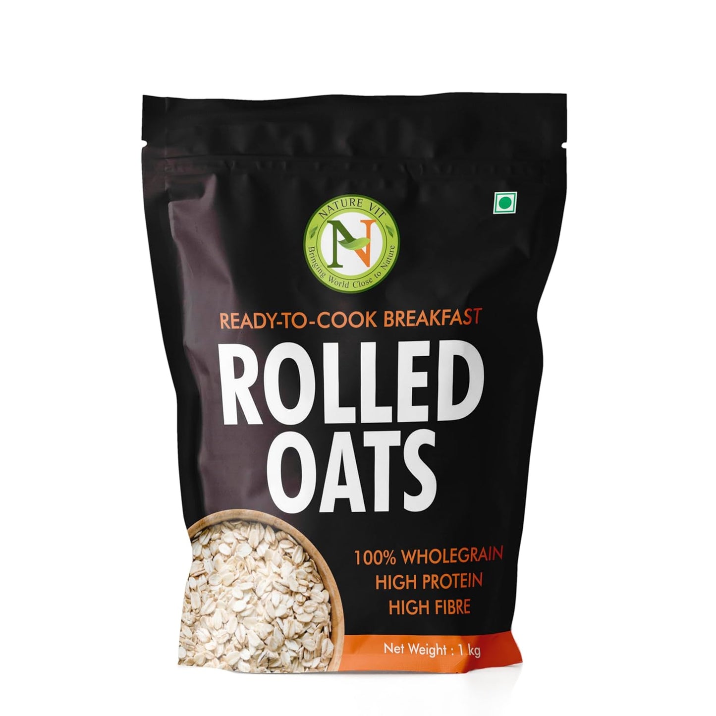NatureVit Rolled Oats | Gluten-Free, High-Fiber, Protein-Rich Wholegrain Breakfast
