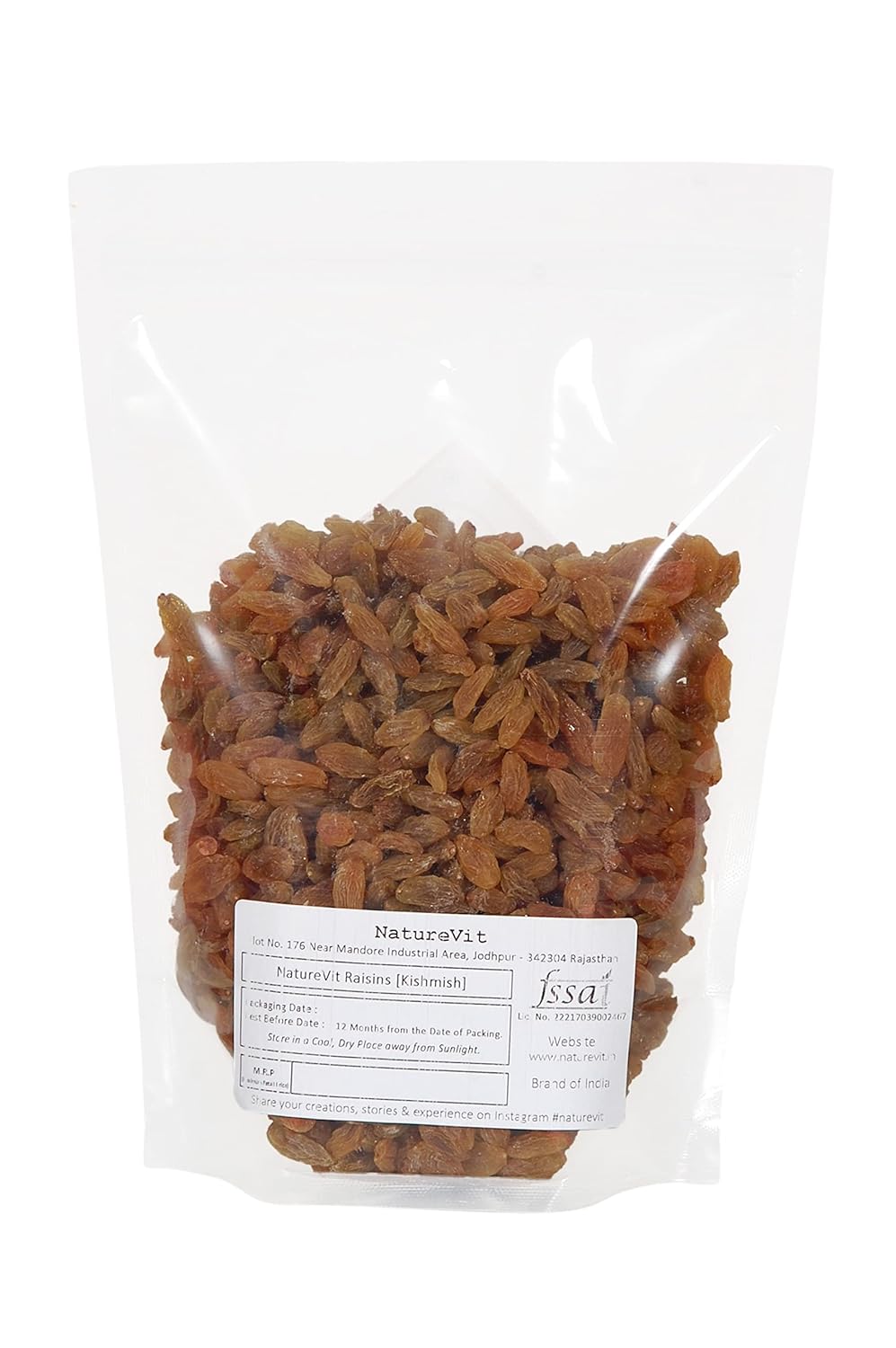 NatureVit Raisins – Seedless Kishmish, Rich in Iron & Vitamin B