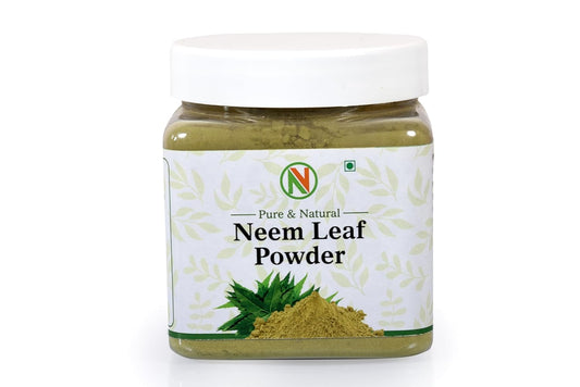 NatureVit Neem Powder for Face Pack & Hair | 100% Natural | Anti-Bacterial & Anti-Pimple | Chemical-Free Hair Cleanser | Herbal Skin & Hair Care