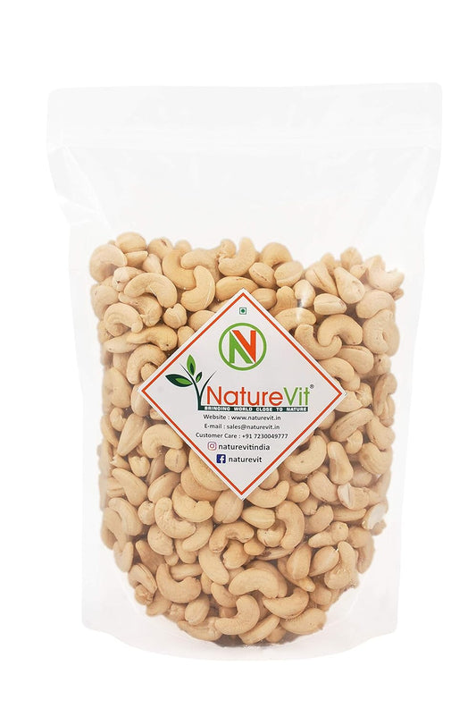 NatureVit Whole Cashews – Premium W240 Grade Kaju, Gluten-Free & Plant-Based