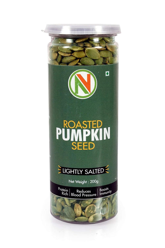 NatureVit Roasted Pumpkin Seeds – Lightly Salted | Healthy Snack | High Protein | Crunchy & Nutritious
