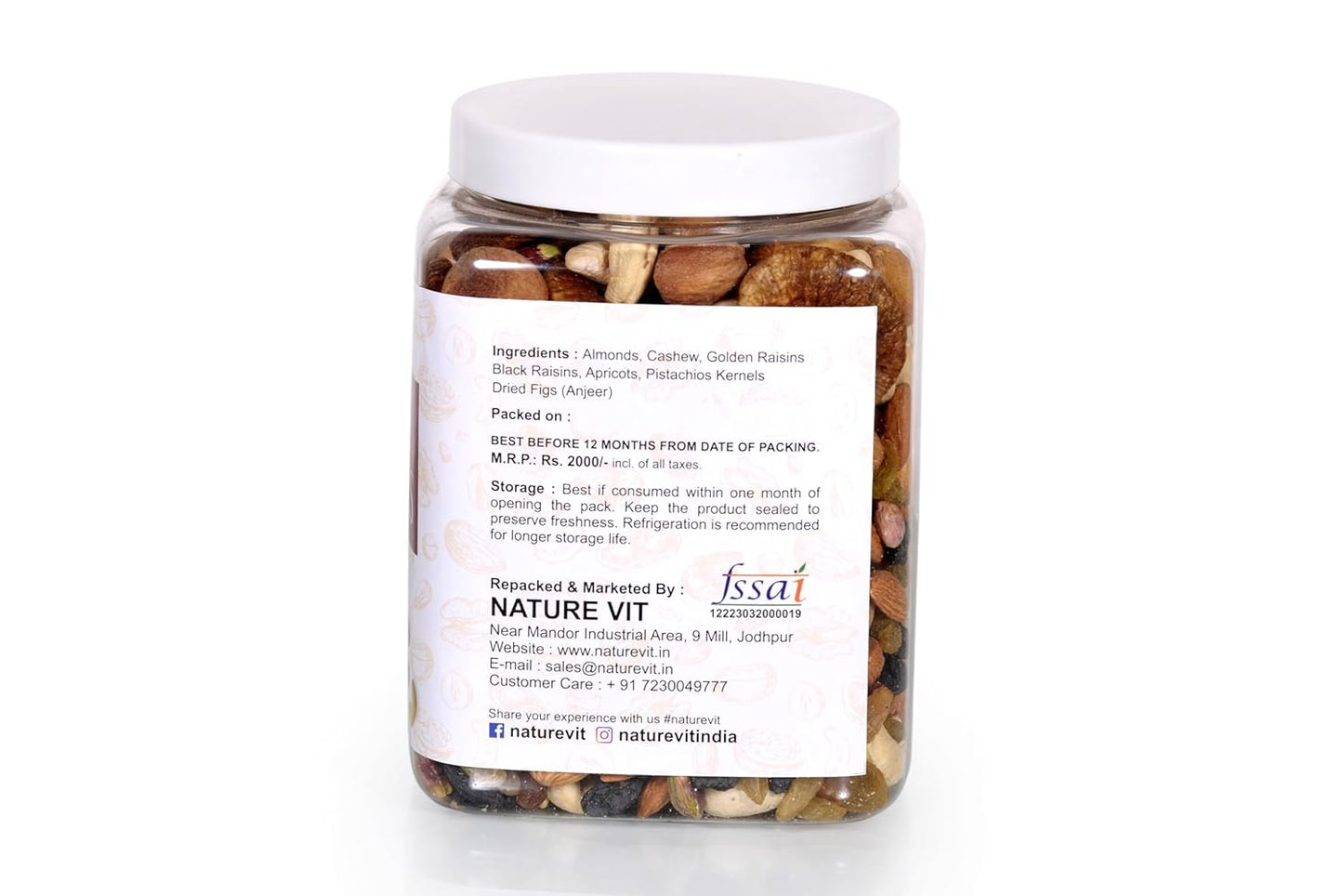 NatureVit Mix Dry Fruits & Nuts – Premium Healthy Snack Blend