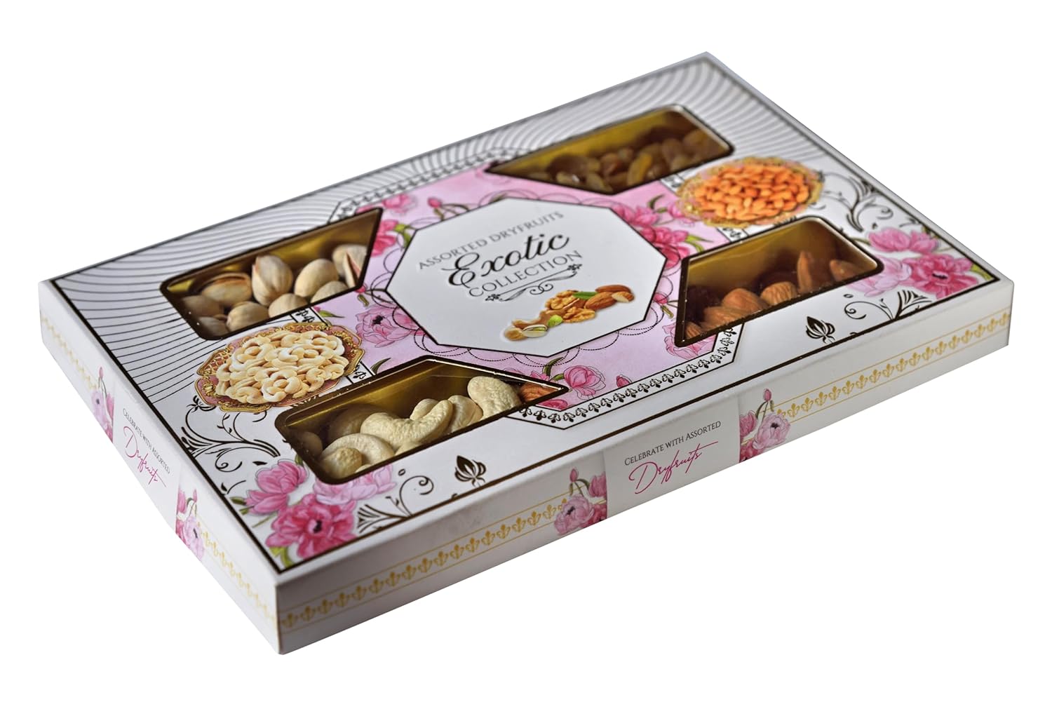 NatureVit Dry Fruits Gift Pack 200g – Premium Diwali Gift Box with Cashew, Almond, Pistachios & Raisins