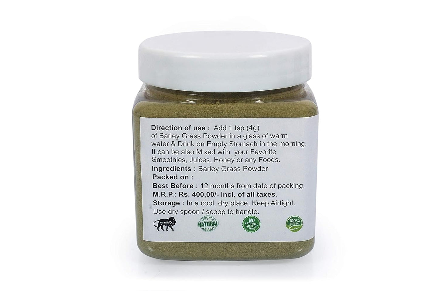 NatureVit Barley Grass Powder  – Nutrient-Rich Superfood Jar Pack