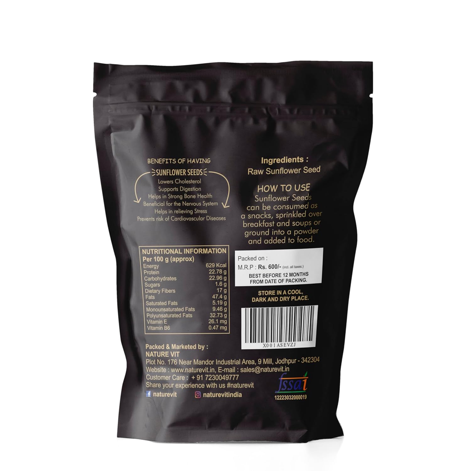 NatureVit Raw Sunflower Seeds