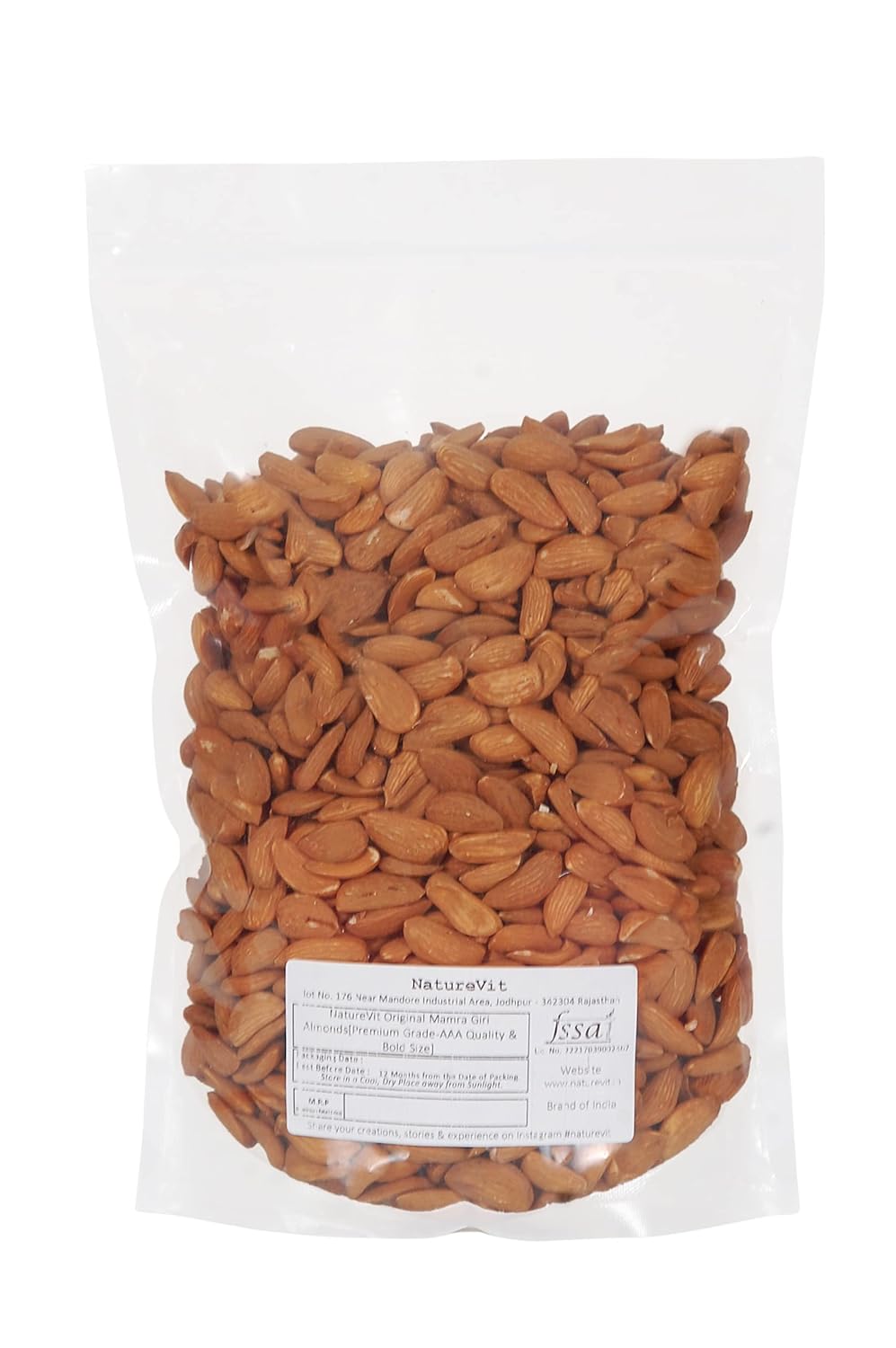 NatureVit Mamra Giri Almonds – Premium Grade AA Badam