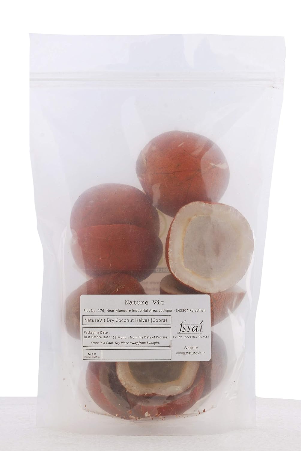 NatureVit Dry Coconut Halves ā Premium Dried Copra for Cooking & Snacking