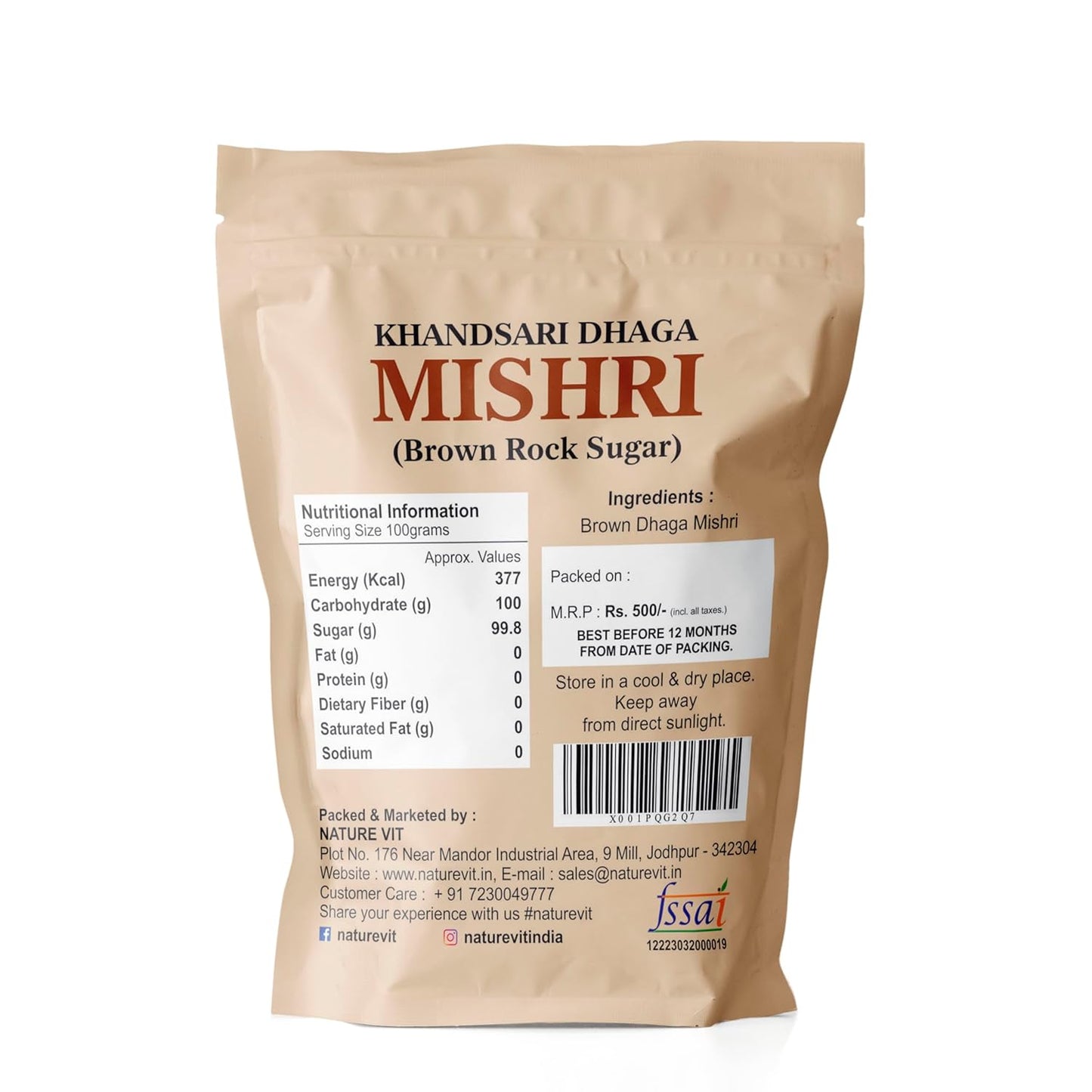 NatureVit Khandsari Dhaga Mishri
