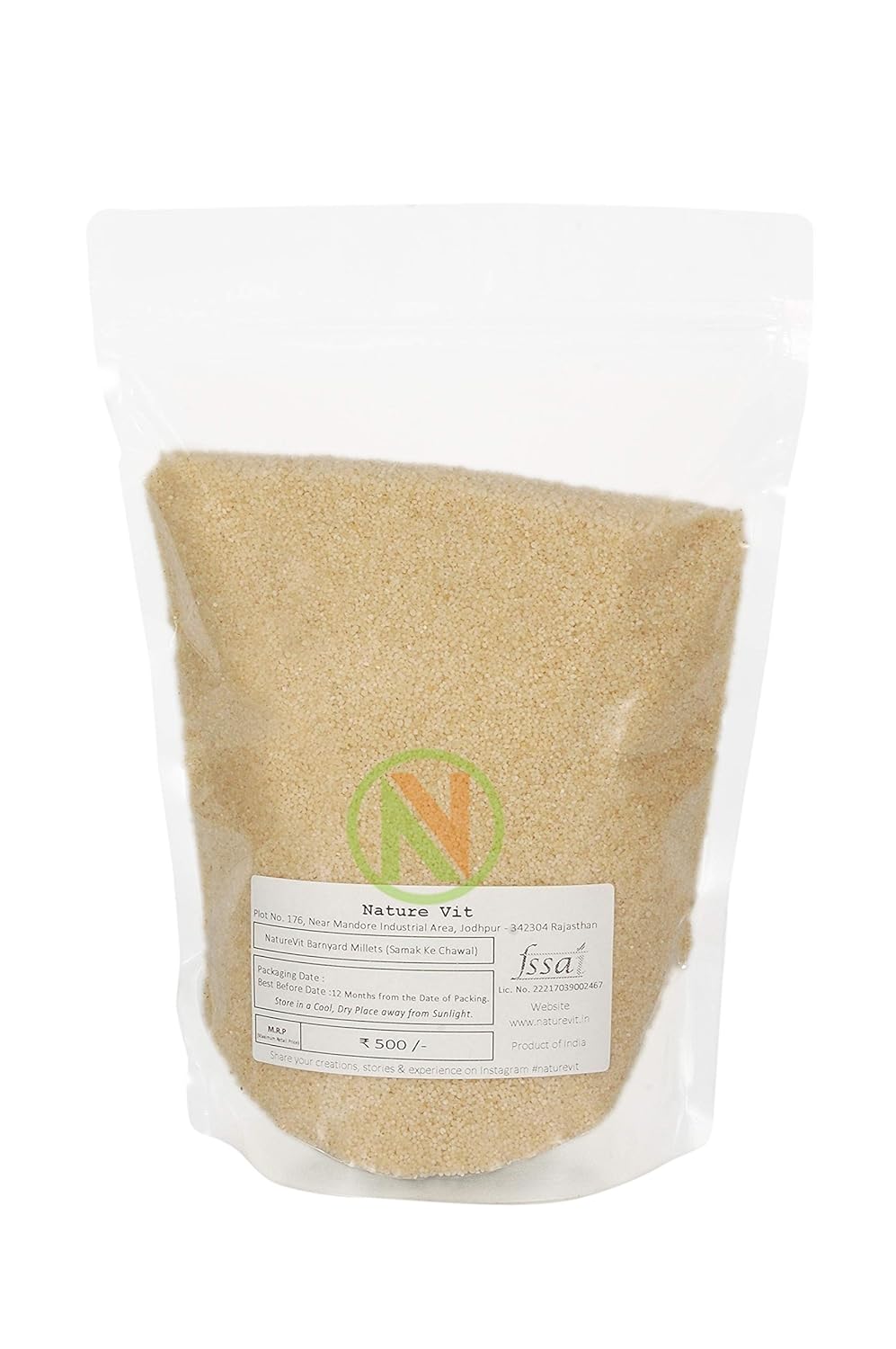 NatureVit Barnyard Millets – Samak Ke Chawal for Fasting & Health