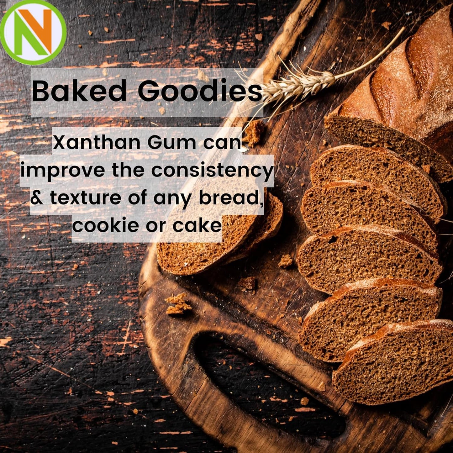 NatureVit Xanthan Gum Powder | Food-Grade Stabilizer & Thickener | Ideal for Gluten-Free Baking, Sauces & Dressings