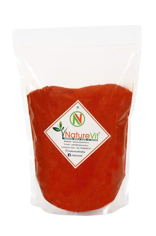 NatureVit Red Chilli Powder | Pure & Natural Lal Mirch Powder | No Added Color | Premium Quality Indian Masala