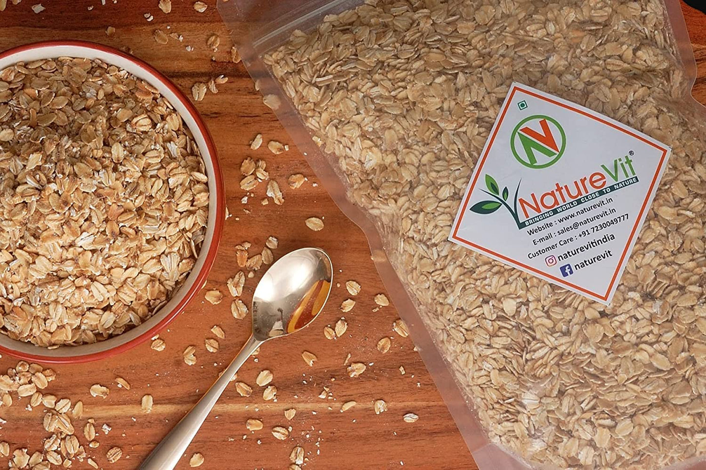 NatureVit Rolled Oats | Gluten-Free, High-Fiber, Protein-Rich Wholegrain Breakfast