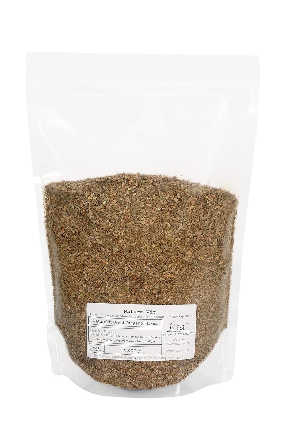 NatureVit Dried Oregano Flakes ā Premium Herb for Culinary & Wellness