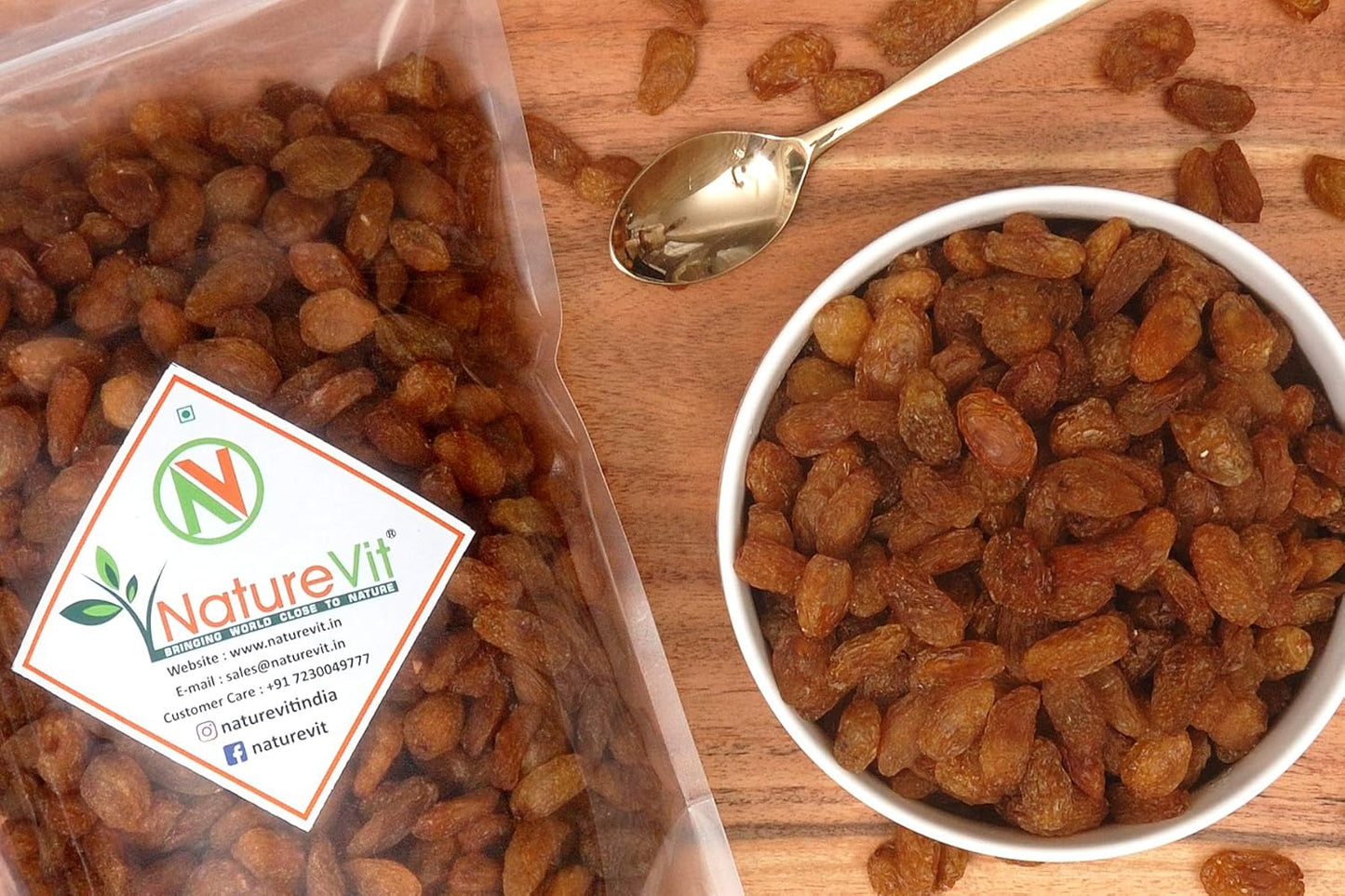 NatureVit Munakka Raisins – King Size, Seeded, Premium Dry Fruits