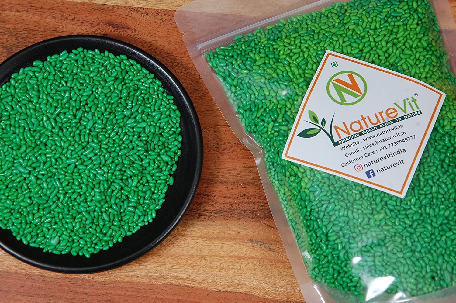 NatureVit Sugar Coated Green Saunf | Refreshing Mouth Freshener | Digestive Sweet Fennel Seeds | After Meal Mukhwas | Candy Coated Fennel