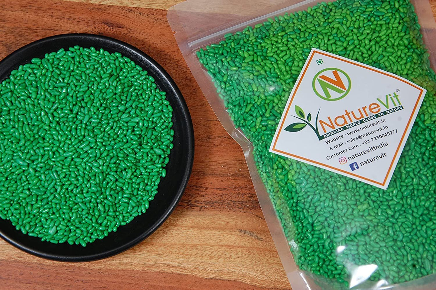 NatureVit Sugar Coated Green Saunf | Refreshing Mouth Freshener | Digestive Sweet Fennel Seeds | After Meal Mukhwas | Candy Coated Fennel