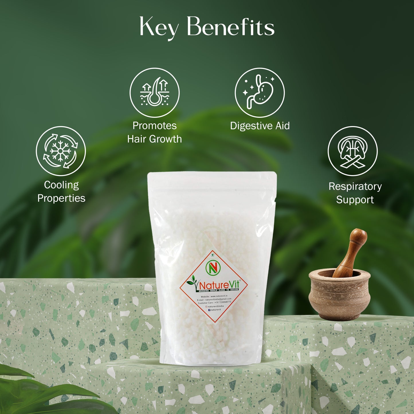 Nature Vit Banslochan | Vanshlochan For Eating | Tabashir | Original Tabasheer | Ayurveda Product - Granules