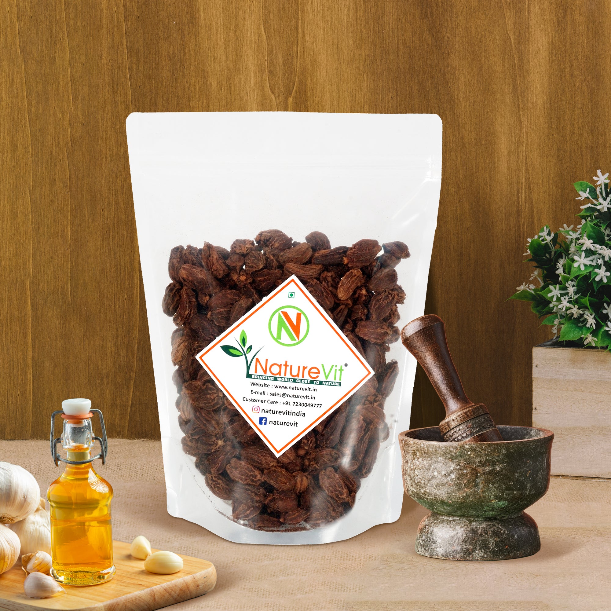 NatureVit Black Cardamom – Bold & Fresh Whole Badi Elaichi from Sikkim