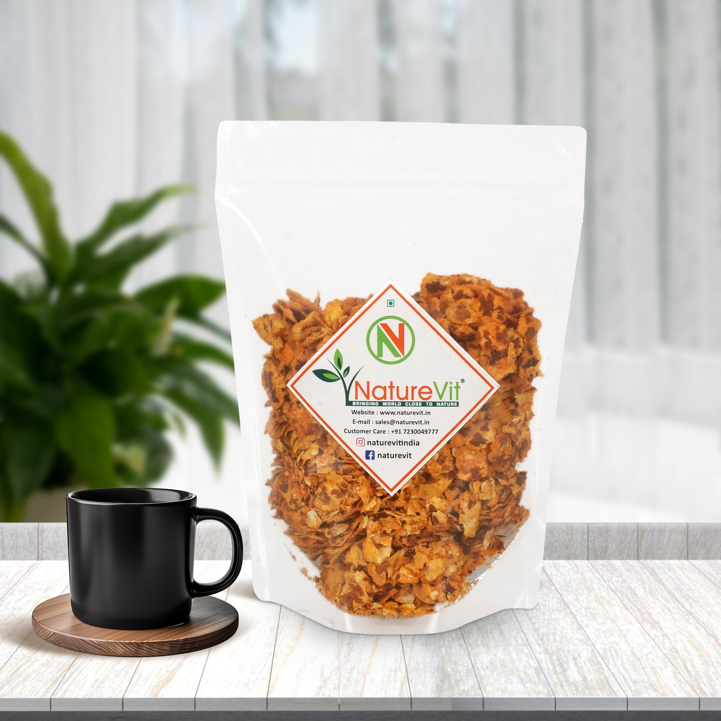 NatureVit Roasted Chana Jor Garam – Low Fat, Spicy & Crunchy Snack