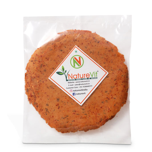 NatureVit Chana Lasun Papad – Handmade Garlic Papad with Rajasthani Flavor