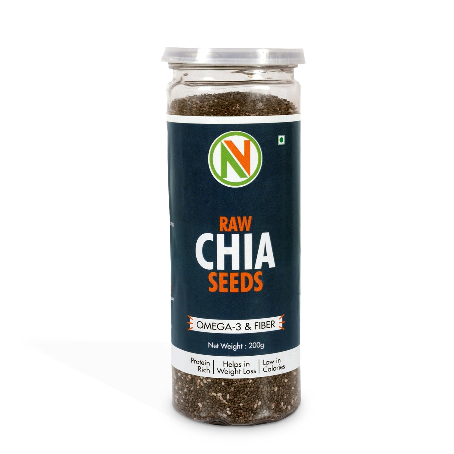 NatureVit Chia Seeds | Rich in Omega-3, Fiber & Protein | Superfood for Weight Management | Raw & Natural Seeds for Eating