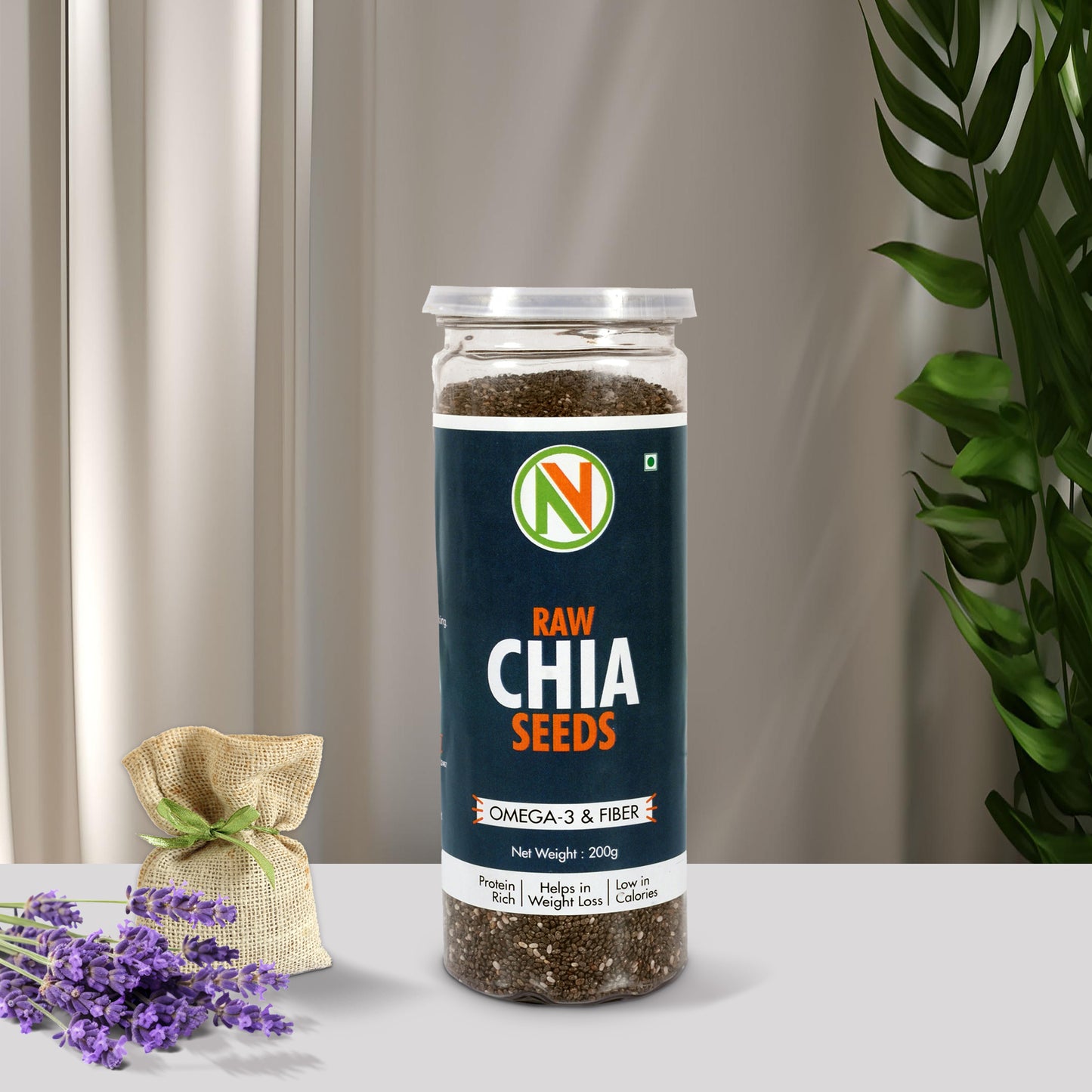 NatureVit Chia Seeds | Rich in Omega-3, Fiber & Protein | Superfood for Weight Management | Raw & Natural Seeds for Eating