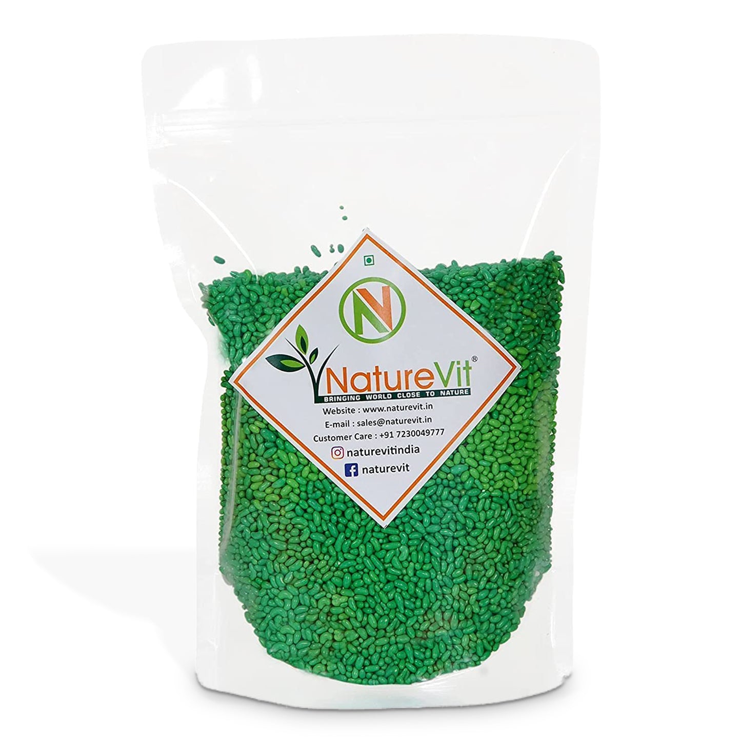 NatureVit Sugar Coated Green Saunf | Refreshing Mouth Freshener | Digestive Sweet Fennel Seeds | After Meal Mukhwas | Candy Coated Fennel