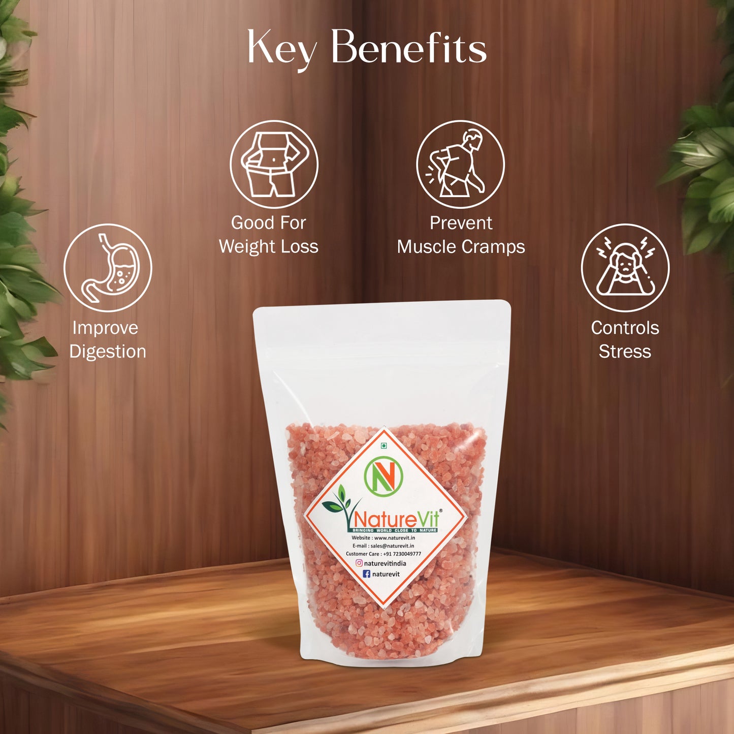 NatureVit Himalayan Pink Rock Salt Granules