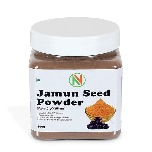 NatureVit Jamun Seed Powder| Herbal Support for Diabetes Management | Pure & Natural Java Plum Seed Powder | Sugar Control Supplement