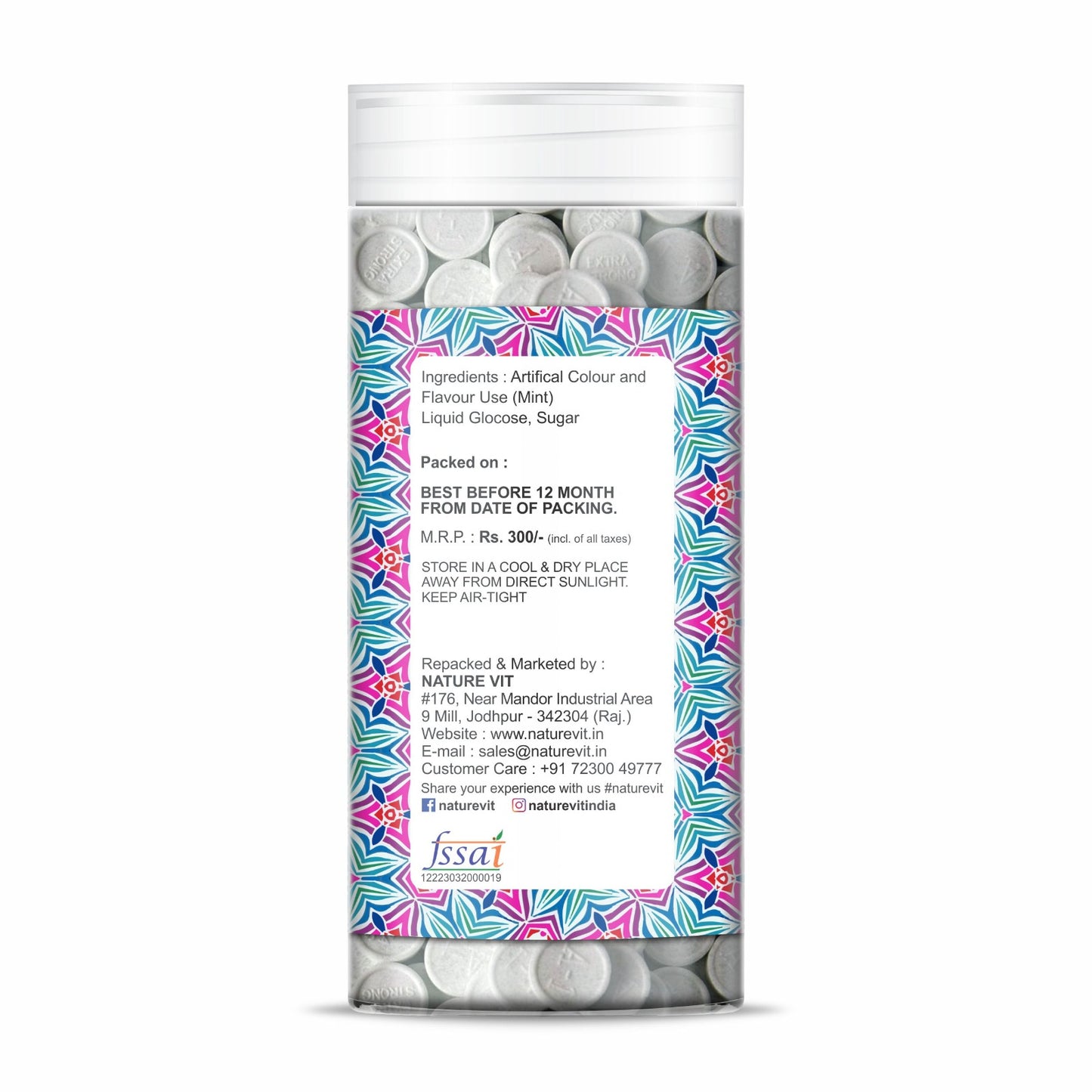 NatureVit Mint Candy – Medium Mint Goli | Refreshing Mouth Freshener