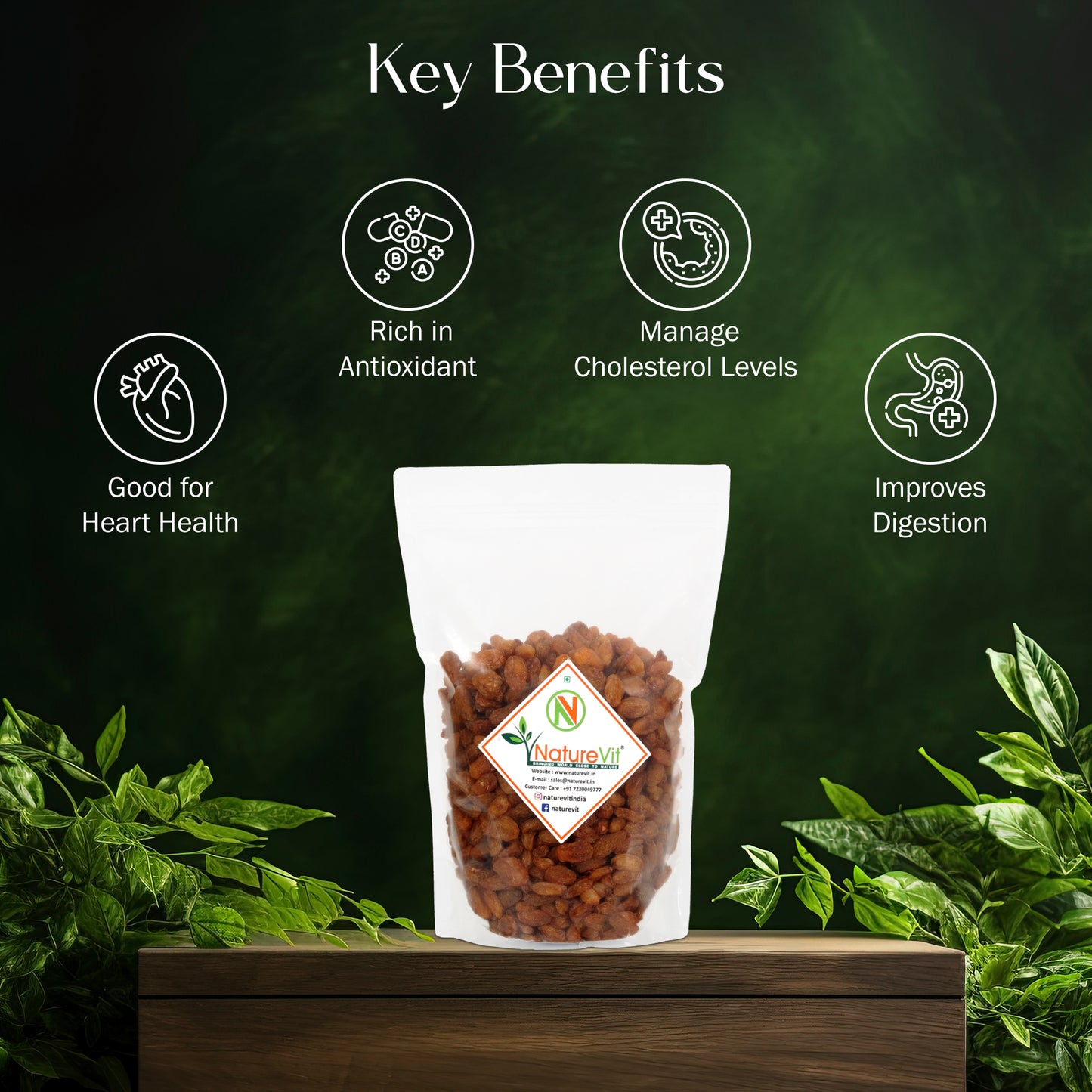NatureVit Raisins – Seedless Kishmish, Rich in Iron & Vitamin B