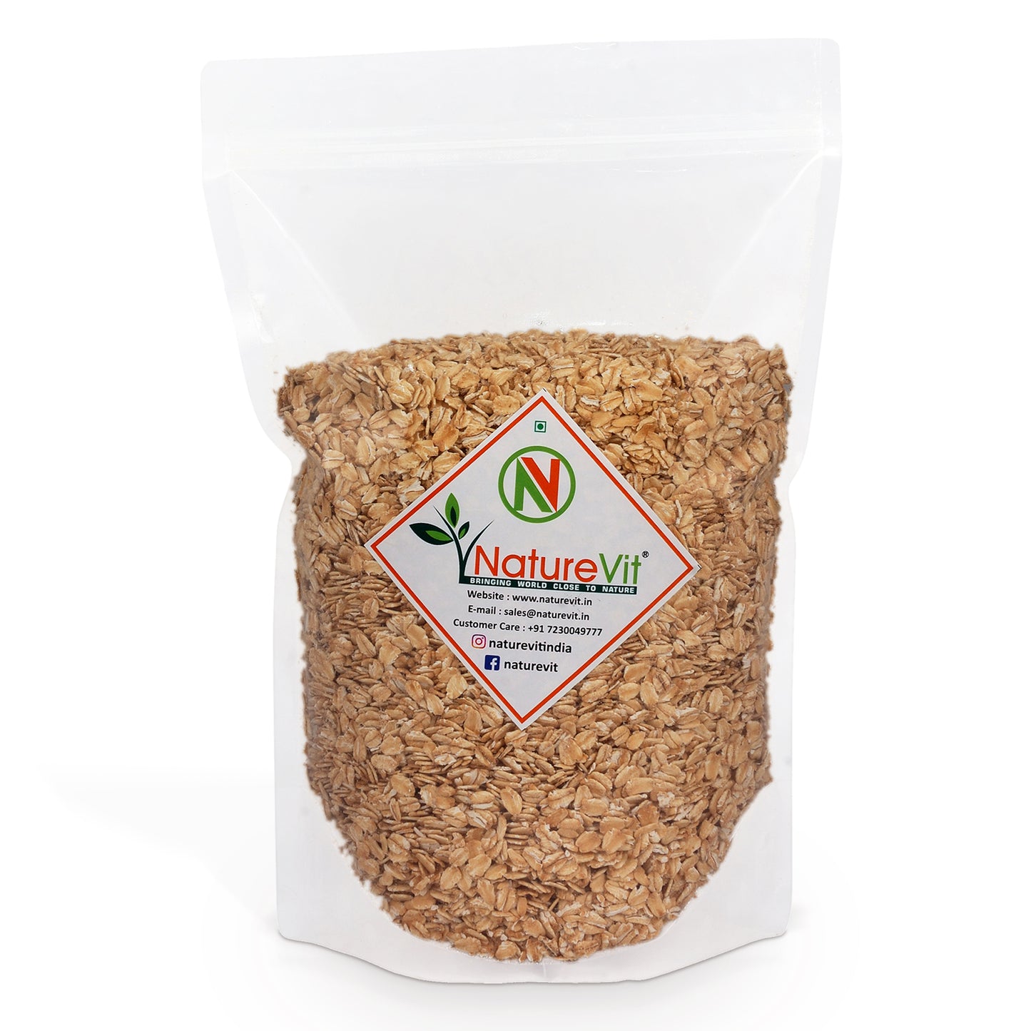 NatureVit Rolled Oats | Gluten-Free, High-Fiber, Protein-Rich Wholegrain Breakfast
