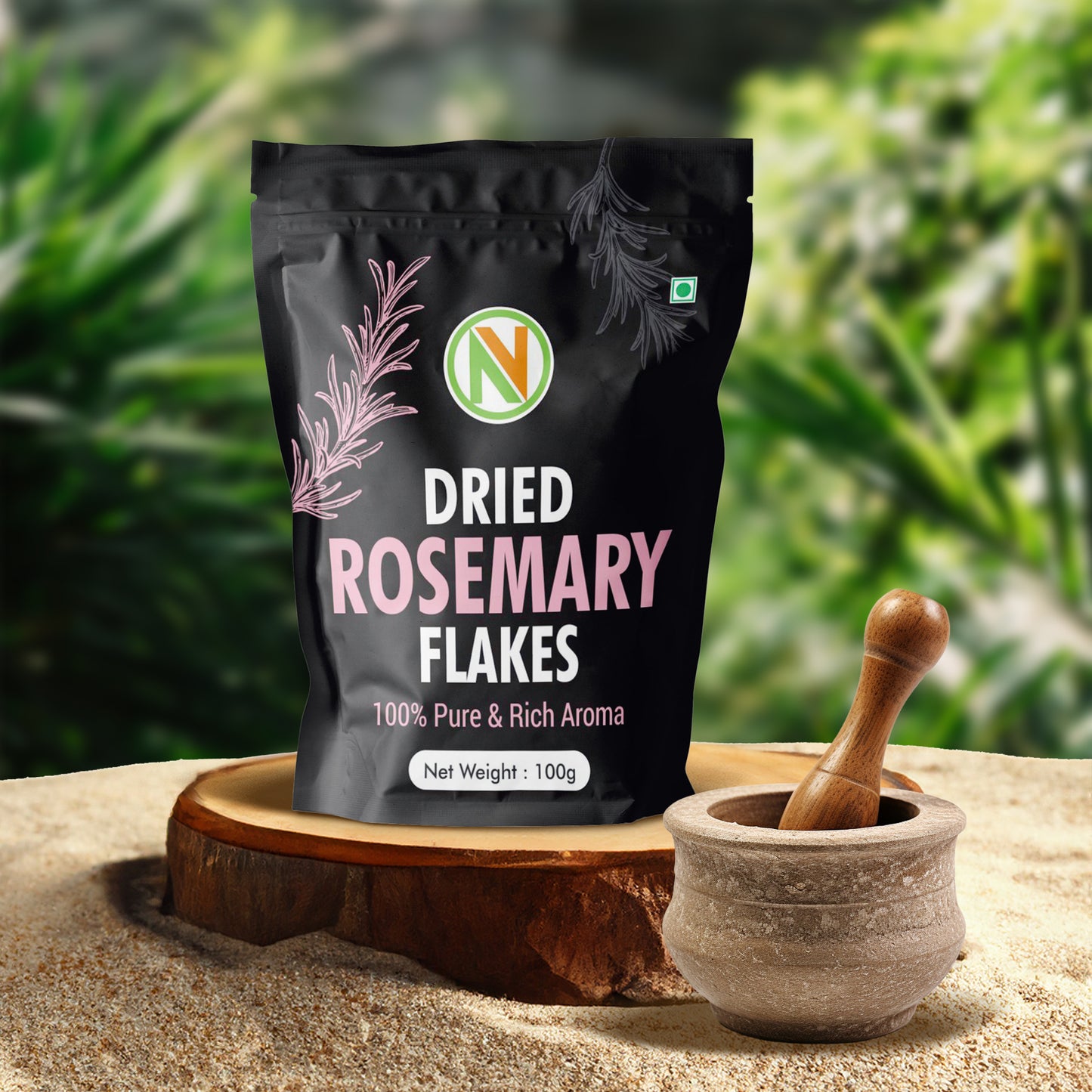 NatureVit Dried Rosemary Leaves – Pure Herb for Cooking & Hair Care