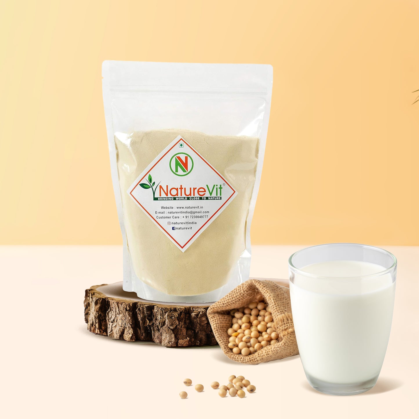 NatureVit Soya Milk Powder ā Strawberry Flavour | Vegan & Non-GMO
