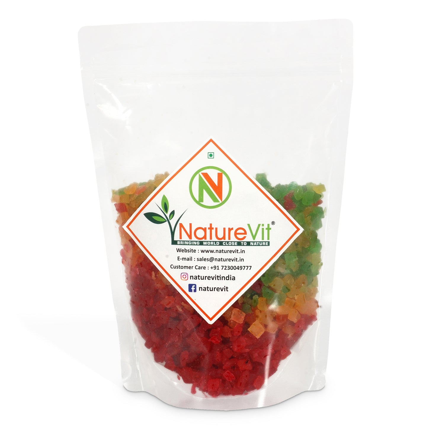 NatureVit Cherry Tutti Frutti | Vibrant Cake & Dessert Topping | Ideal for Ice Cream, Cookies & Pastries