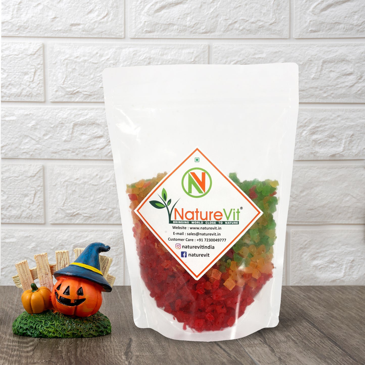 NatureVit Cherry Tutti Frutti | Vibrant Cake & Dessert Topping | Ideal for Ice Cream, Cookies & Pastries