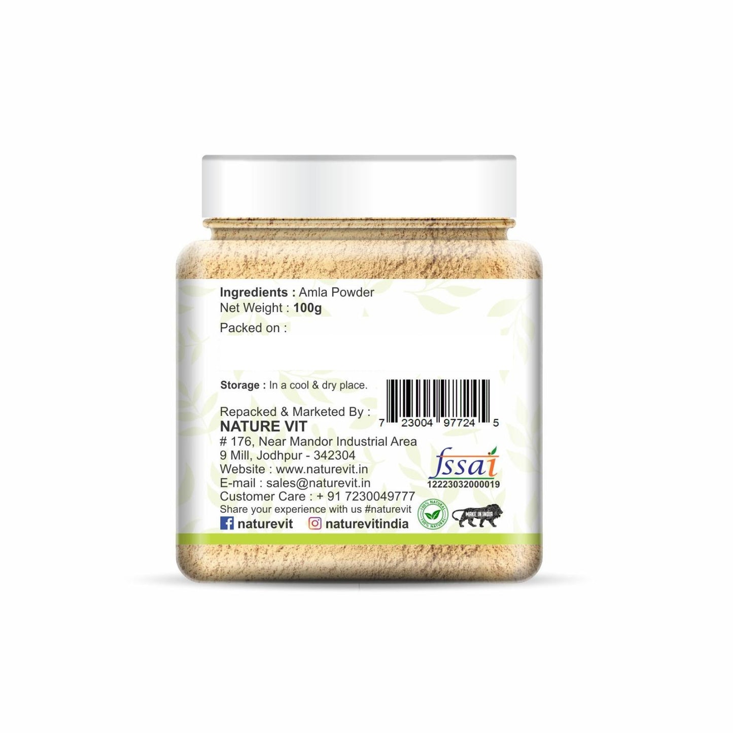 NatureVit Amla Powder โ Pure Indian Gooseberry for Eating & Wellness