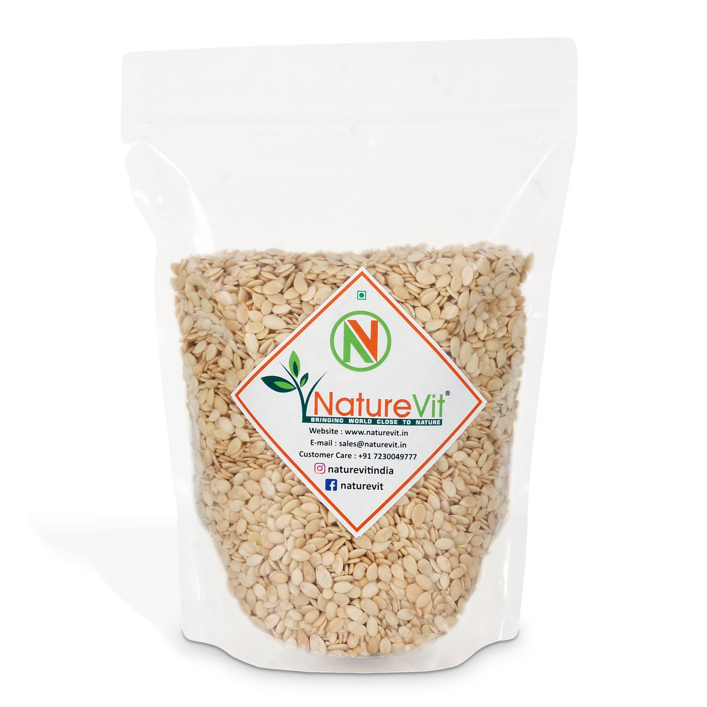 NatureVit Watermelon Kernel Seeds | Tarbooj Magaz | Skinless Seeds for Indian Gravies & Baking