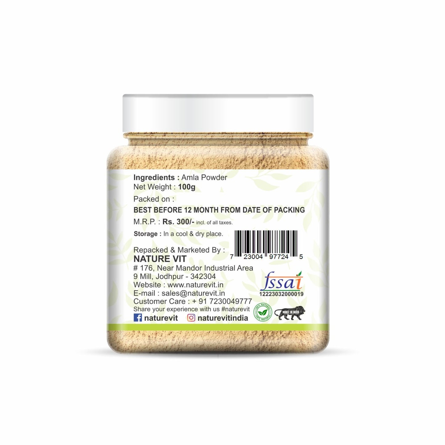 NatureVit Amla Powder โ Pure Indian Gooseberry for Eating & Wellness