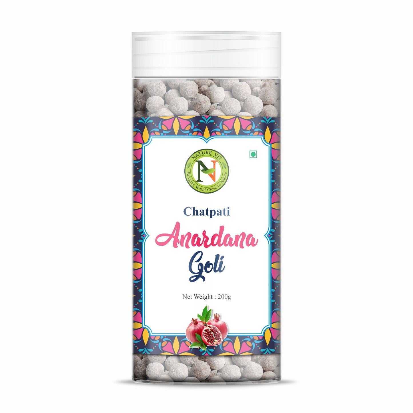 NatureVit Anardana Goli – Digestive Mouth Freshener with Pomegranate & Spices