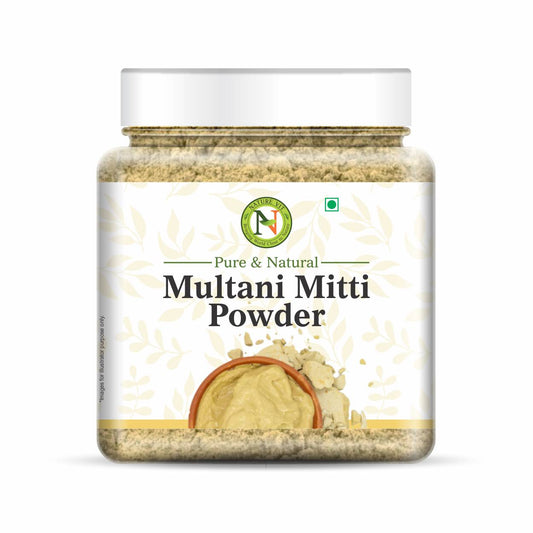 NatureVit Multani Mitti Powder For Face | Skin And Hair | Fuller's Earth | Bentonite Clay | 100% Pure & Naturally | Skin Face Clays
